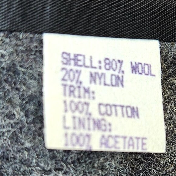 1980s Gray Wool Swing Car Coat w Velvet Trim NWT Volup 2X - Picture 8 of 15